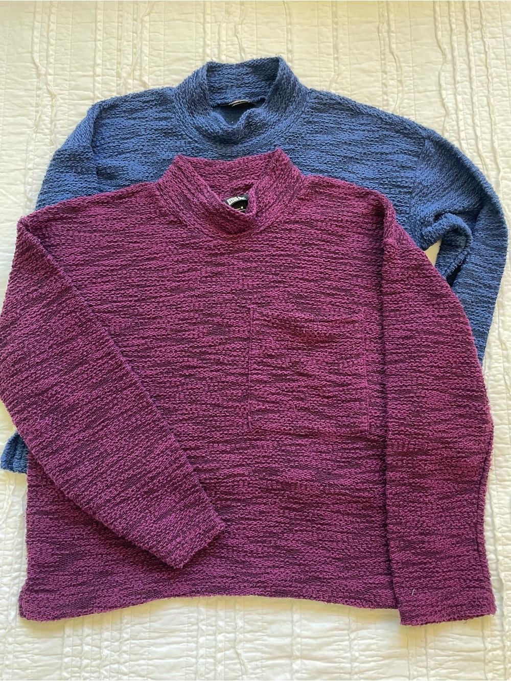 (2) Eddie Bauer Pullover Mockneck Tops | Sz M